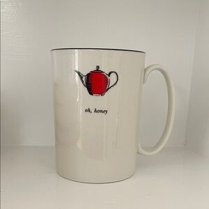 NWOT kate spade mug by Lenox White Mug with Red Teapot Design
